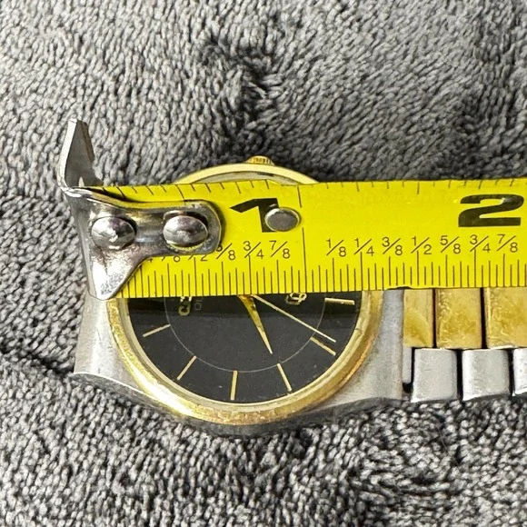 Citizen CQ Quartz Watch Men 6101-T15588 Two-Toned Black Dial Day/Date 7 1/4" - Picture 11 of 11